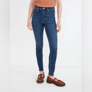 Madewell 10" High-rise Skinny Jeans In Coronet Wash Sz 25